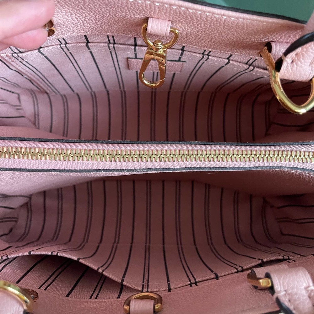 ❌SOLD❌ Louis Vuitton Montaigne BB Empreinte Leather Rose Poudre Crossbody Bag - Picture 13 of 17